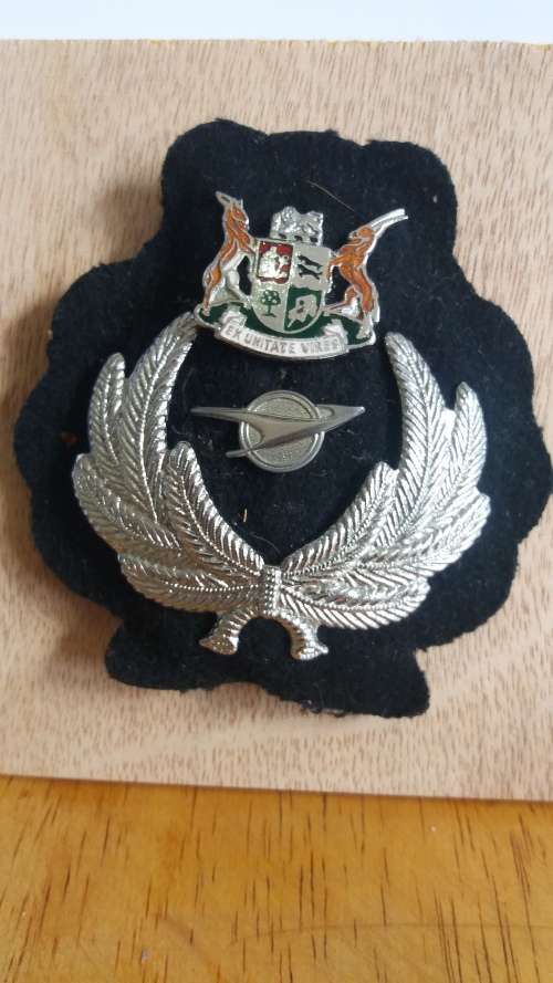 South African Old Railways Officers Black  Badge