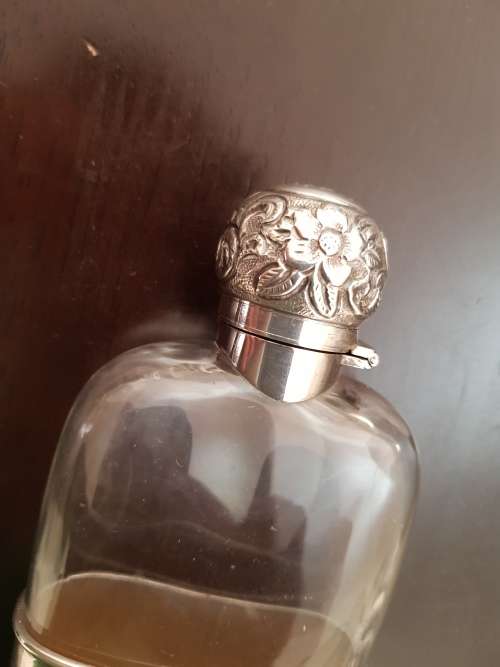 Wow!!! Sir Abe Bailey's bespoke JD&S Silver and Glass Whiskey Flask.