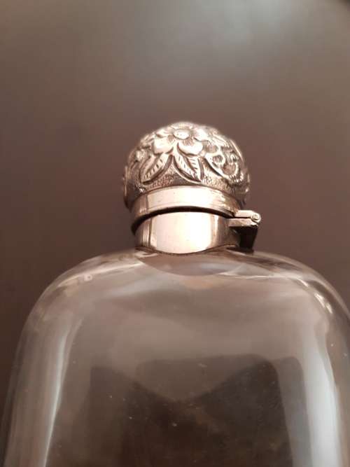 Wow!!! Sir Abe Bailey's bespoke JD&S Silver and Glass Whiskey Flask.