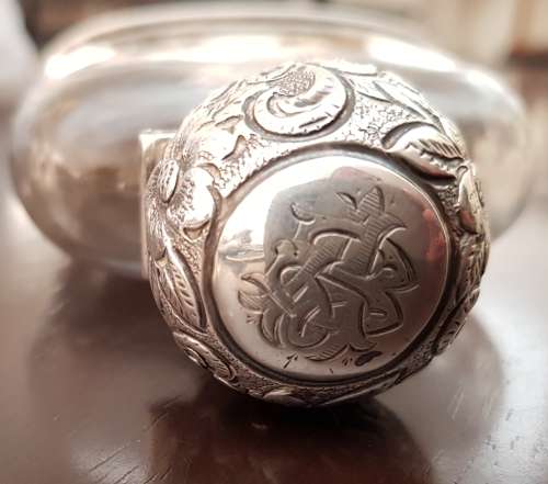 Wow!!! Sir Abe Bailey's bespoke JD&S Silver and Glass Whiskey Flask.