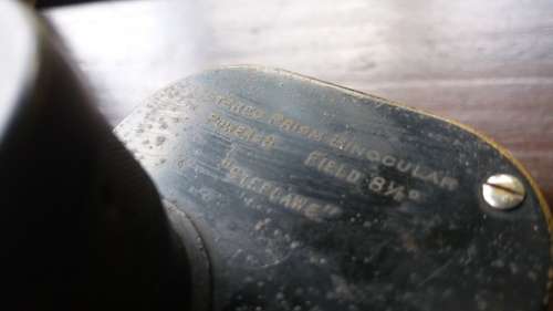 Military SA Union-Ross London "Steplawe"Stereo Prism Binoculars Power-8 Field 8 1/2 -1930's