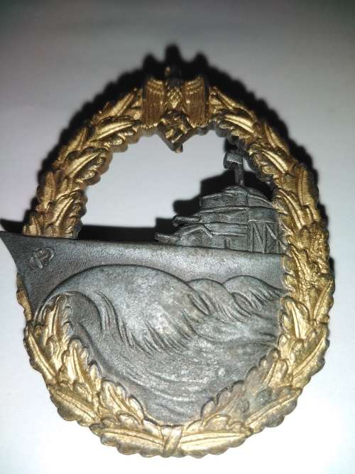 WW2 German Kriegsmarine Destroyer Badge By S.H.u.C.o.