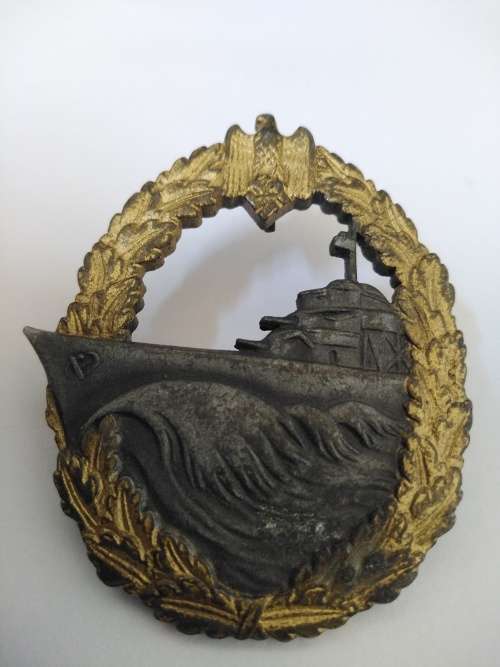 WW2 German Kriegsmarine Destroyer Badge By S.H.u.C.o.