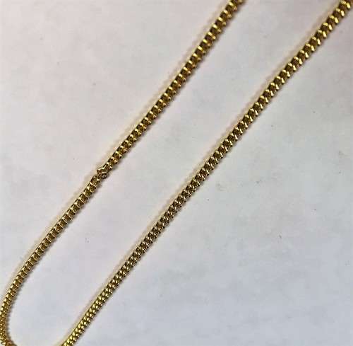9  carat  -----------Gold Curb necklace cm 50