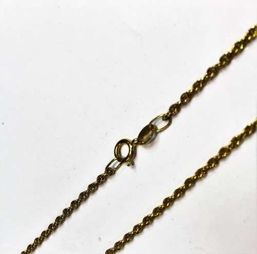 9K solid  9 carat gold , Round necklace suitable  for  pendants ------- cm 50 long