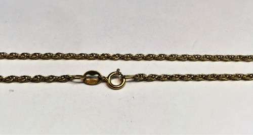 9K solid  9 carat gold , Round necklace suitable  for  pendants ------- cm 50 long