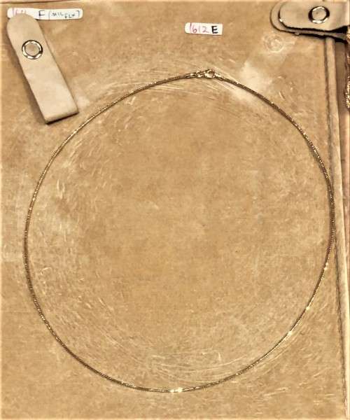 9K/ 9  carat solid Gold, Facetted round flexi snake, imported  Necklace , cm 45 Long