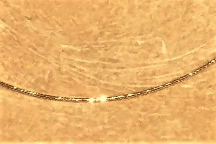 9K/ 9  carat solid Gold, Facetted round flexi snake, imported  Necklace , cm 45 Long