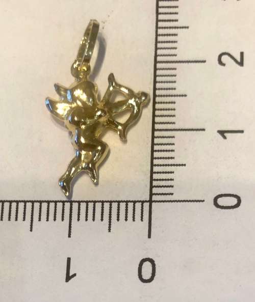 9K solid  9 carat Gold- stunning imported charm - Cupid