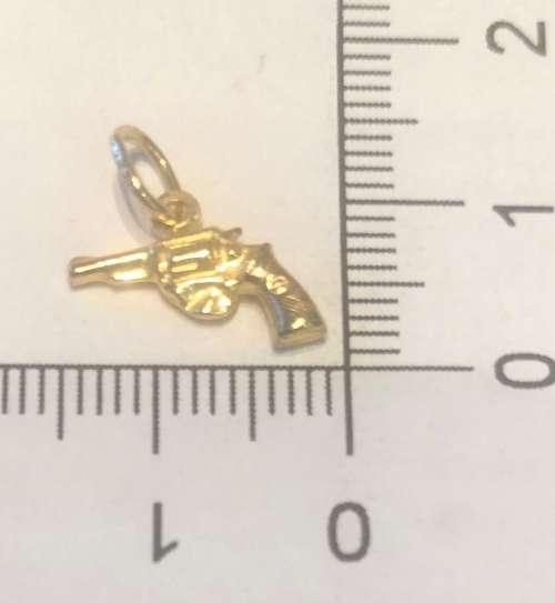 9K solid  9 carat Gold- stunning imported charm - Small revolver