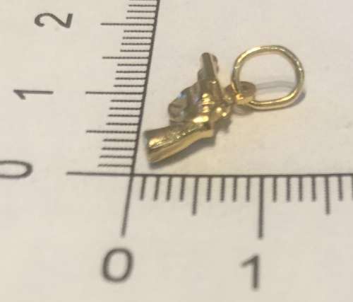 9K solid  9 carat Gold- stunning imported charm - Small revolver