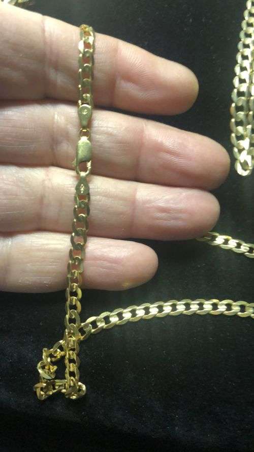 9K   9carat solid Gold - Gents Necklace 65 cm. long