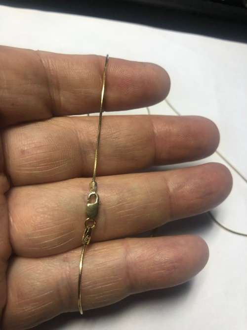 9k solid -9 carat  Gold, Snake necklace cm 45 -  yellow gold