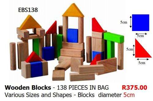 Big Wooden  Educational Building  Blocks - Locally Made