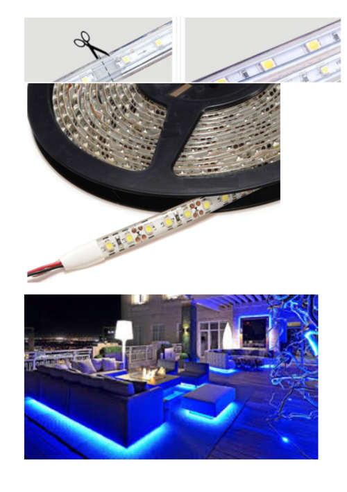 LED 3528 Strip light 5 Meters  WATERPROOF BLUE