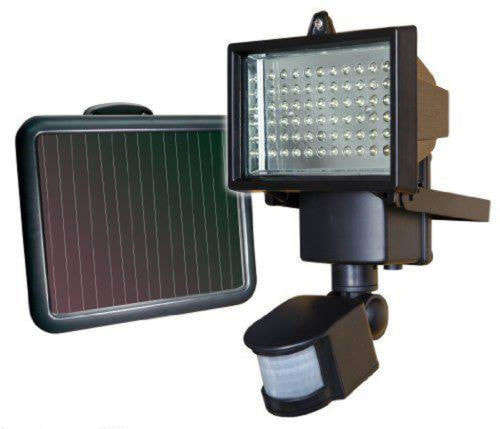 SECURITY 60 LED SOLAR FLOODLIGHT MOTION SENSOR LAMP OUTDOOR