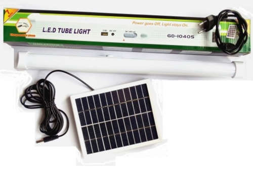 GDLITE-1040 Rechargerable LED Tube light with solar panel