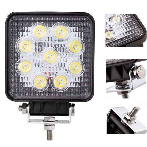 27W LED CREE WORK LIGHT BAR SQUARE LAMP FLOOD TRUCK BOAT OFFROAD 12V 24V