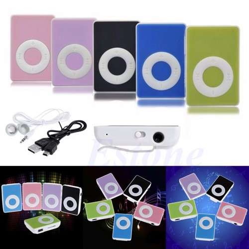 Mini Mp3 Player with earphones and usb cable