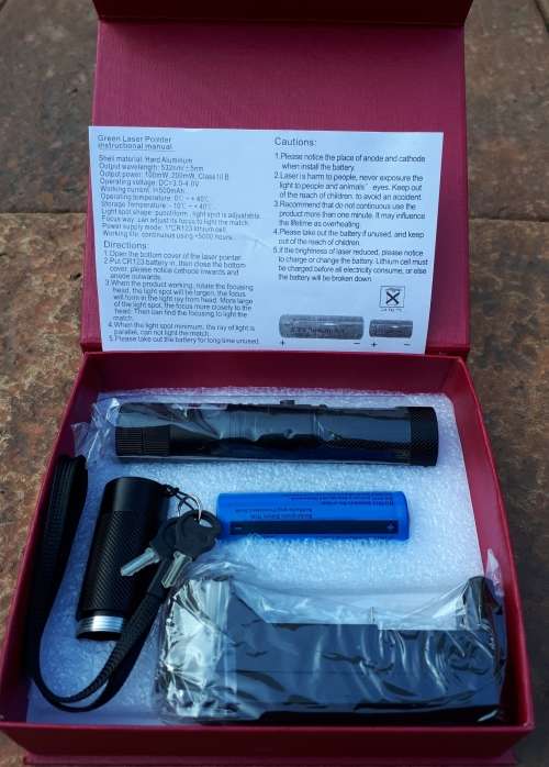 Laser Light Complete Set with Battery, Charger and Keys