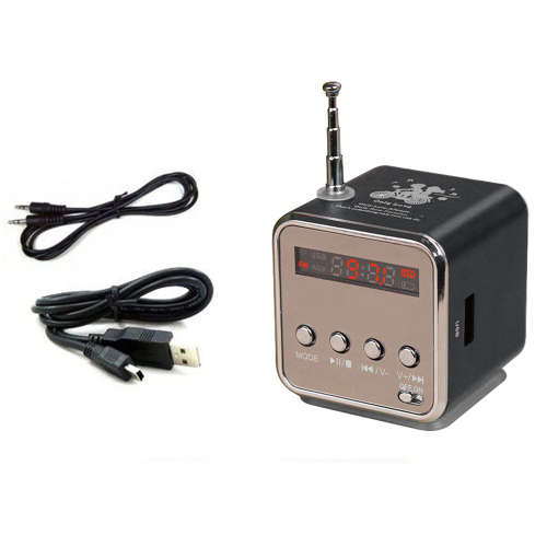 Micro USB Mini Stereo Super Bass Speaker Music MP3/4 FM Radio
