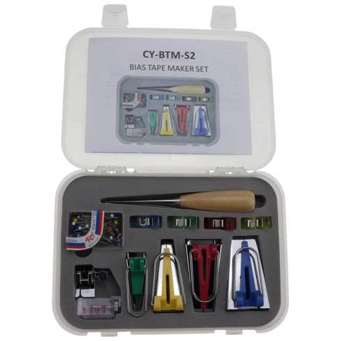 Bias Binding Tape Maker Snap on Foot Awl Pin for Patchwork Sewing