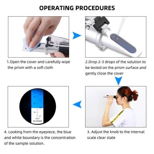 ATC Refractometer for Alcohol concentrate 0-80%