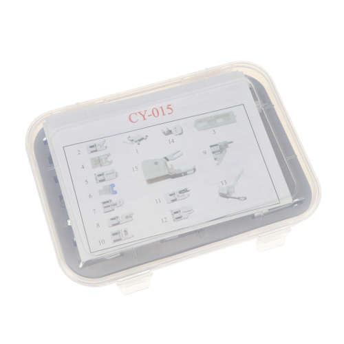 15pcs Multifunction Domestic Sewing Machine Presser Walking Foot Kit