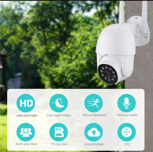 5MP PTZ Wifi Auto Tracking Outdoor Camera with ICSEE App