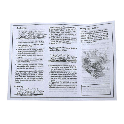 Ruffler sewing presser foot