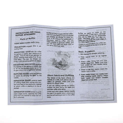 Ruffler sewing presser foot