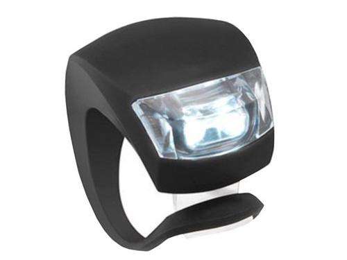 BLACK Bike Bicycle Cycling LED  Front Rear flash Light lamp GEL Silicone