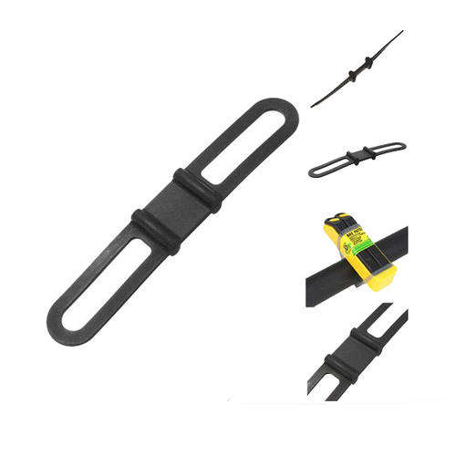 Bicycle Silicone Elastic Strap Bandage Flashlight Mount Holder