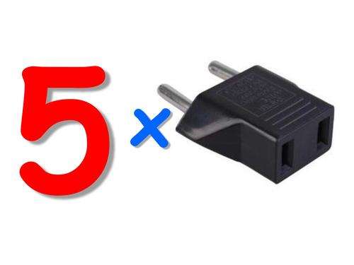 US to EU Travel Plug Adapter Converter x 5