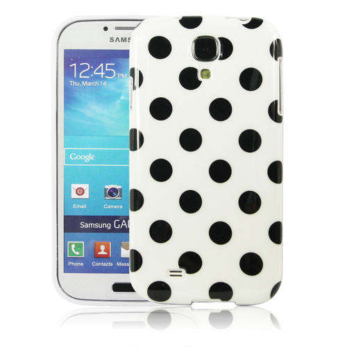 Samsung Galaxy S4 SIV i9500 i9505 Polka Dot Rubber Color Case Cover + Free Screen Protector