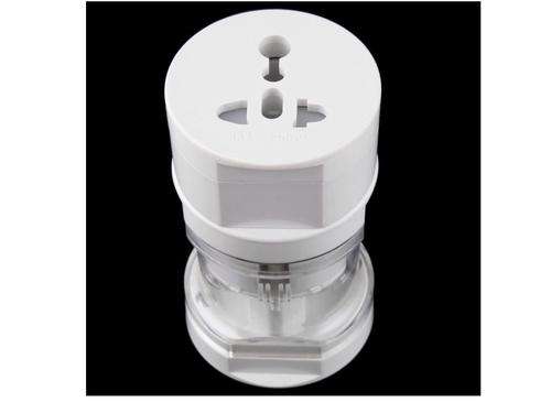 Multi Function Travel Universal Power Adapter Socket EU US UK Plug Port White