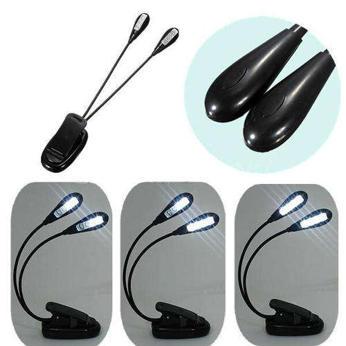 Super Bright Dual Arm Flexible 8 LED Table Lamp Clip-on Reading Study Desk Light great gift