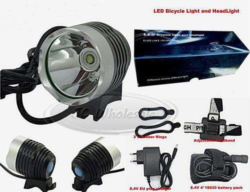 Two in One LED Bicycle light Headlamp plus battery pack and charger New Stock Very Low Price!!!