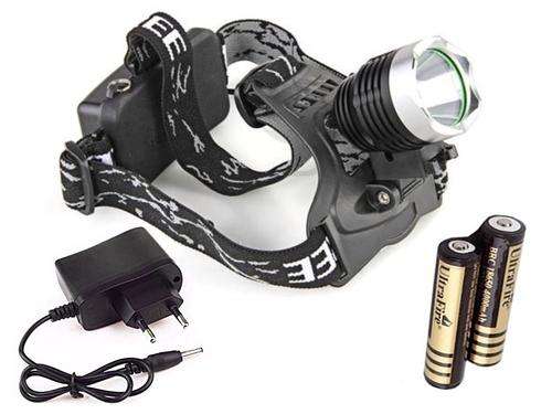 XM-L T6 LED Headlamp Headlight Head light Lamp Flashlight + 2 x 18650 Batteries + Charger