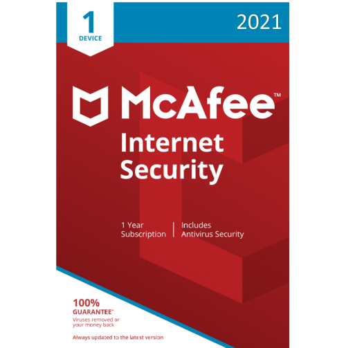 McAfee Internet Security 2021 - 1 Devices 1 Year