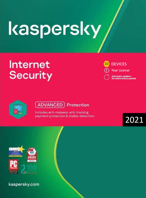 Kaspersky Internet Security 2021 - 10 Devices | 1 Year license