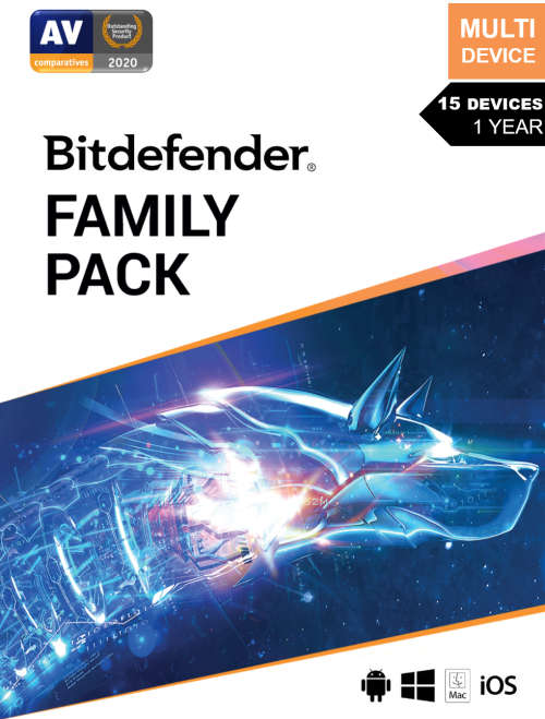 Bitdefender Family Pack 2021 - 15 Devices | 1 Year