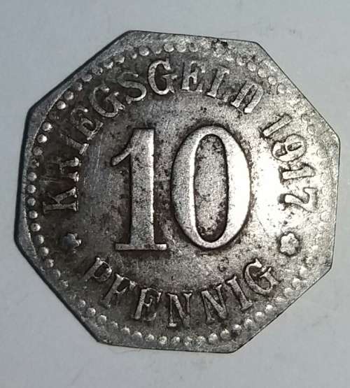 1917 - 10 PFENNIG - KRIEGSGELD/WIESBADEN GERMANY