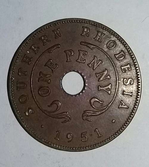 1951 - ONE PENNY - SOUTHERN RHODESIA