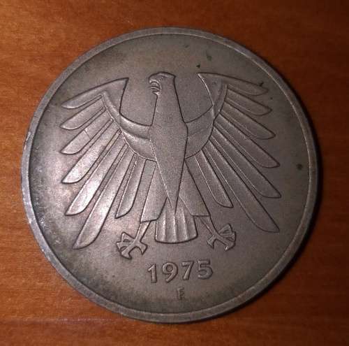 1975 F - 5 DEUTSCHE MARK - GERMANY
