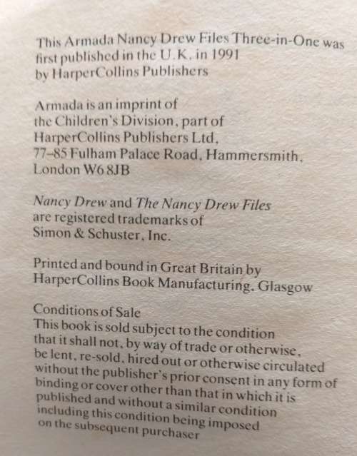 NANCY DREW FILES - CAROLYN KEENE (3 in 1) (Paperback)