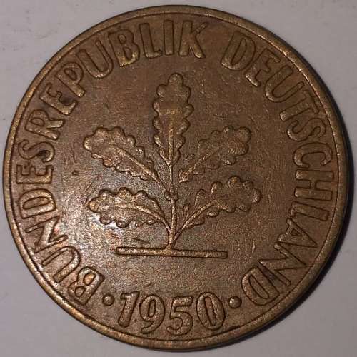 1950 F - 10 PFENNIG - GERMANY