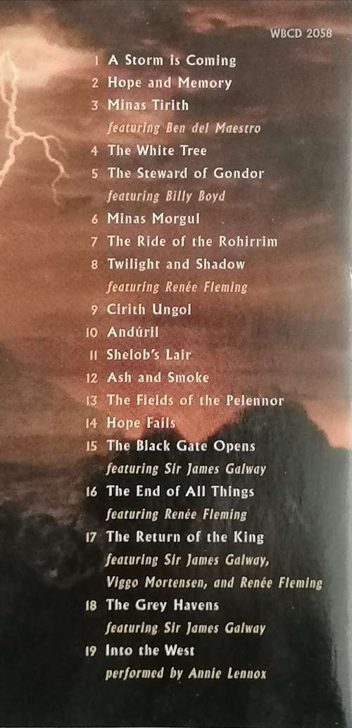 CD - THE LORD OF THE RINGS - THE RETURN OF THE KING [VG+] - SA - 2003 - (WBCD 2058)