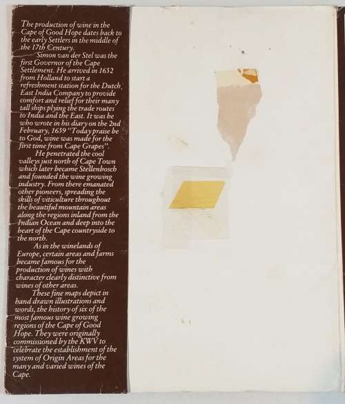 "6 WINE MAPS OF THE CAPE" IN A FOLDER - 1973 - JANICE ASHBY DESIGN STUDIO - WINES OF ORIGIN