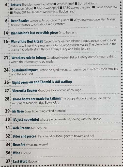 NOSEWEEK MAGAZINE - ISSUE 88 - FEBRUARY 2007 - CONTROVERSIAL